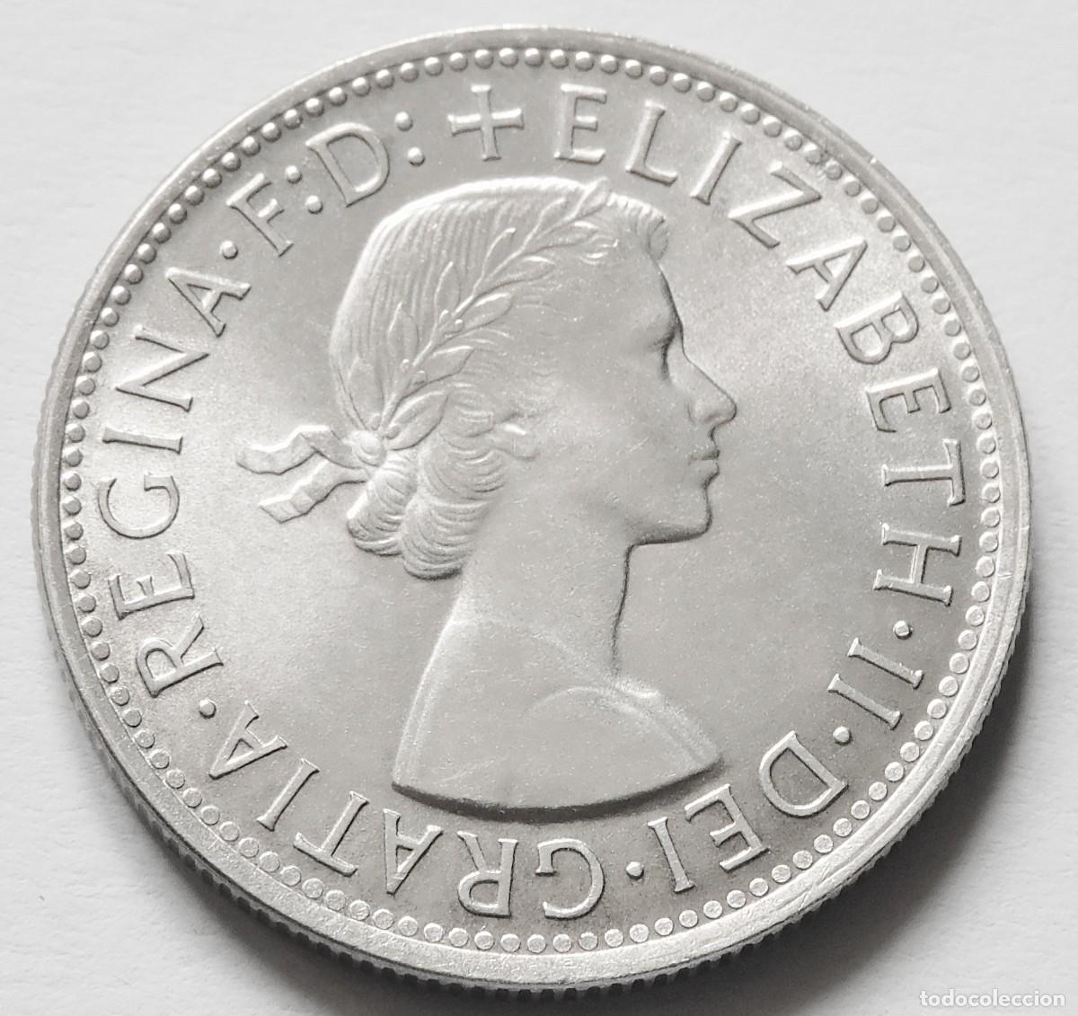 Monedas antiguas de Ocean&iacute;a: MONEDA AUSTRALIA 1 FLOR&Iacute;N 1954 PLATA SIN CIRCULAR MUY ESCASA