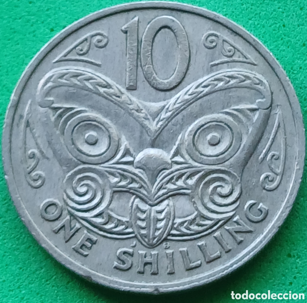 Monedas antiguas de Ocean&iacute;a: Nueva Zelanda 10 cents 1967 km#35