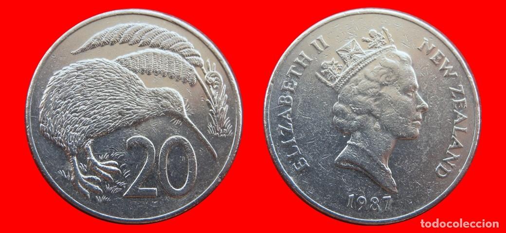 Monedas antiguas de Ocean&iacute;a: 20 CENTAVOS CENTS CENTIMOS 1987 NUEVA ZELANDA-155315