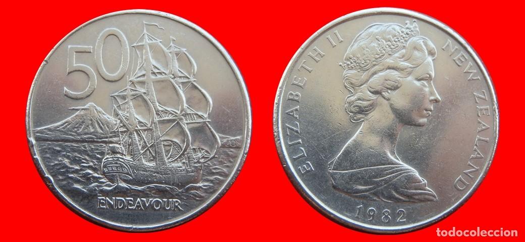 Monedas antiguas de Ocean&iacute;a: 50 CENTAVOS CENTS CENTIMOS 1982 NUEVA ZELANDA-155317