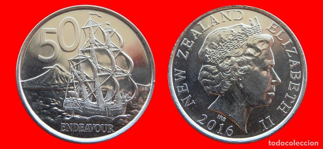 Monedas antiguas de Ocean&iacute;a: 50 CENTAVOS CENTS CENTIMOS 2016 NUEVA ZELANDA-155319