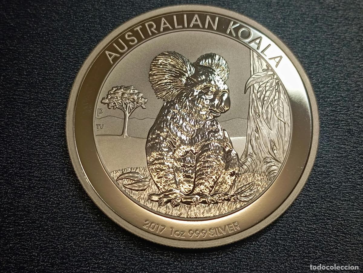 Monedas antiguas de Ocean&iacute;a: 1 onza moneda de PLATA 999 Koala Australia 2017 1 dolar Perth