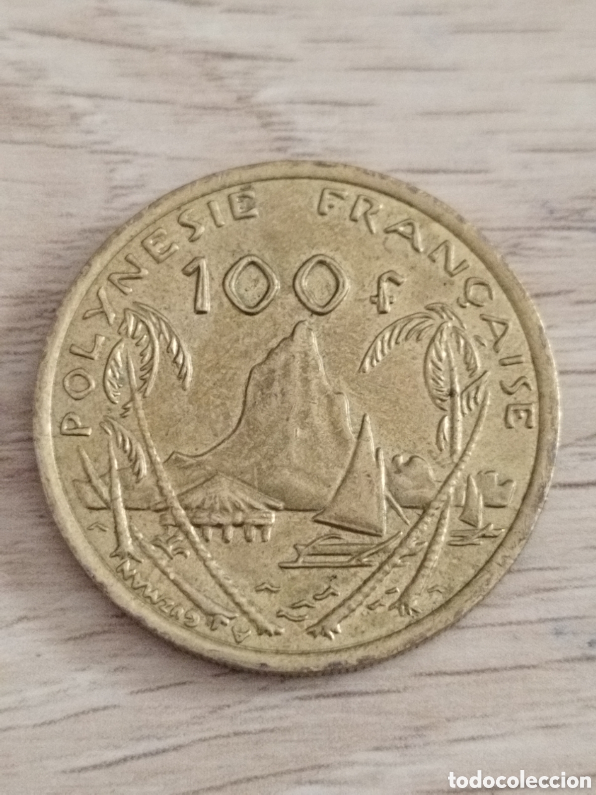 Monedas antiguas de Ocean&iacute;a: Polinesia moneda de 100 francos de 2008 km#14a