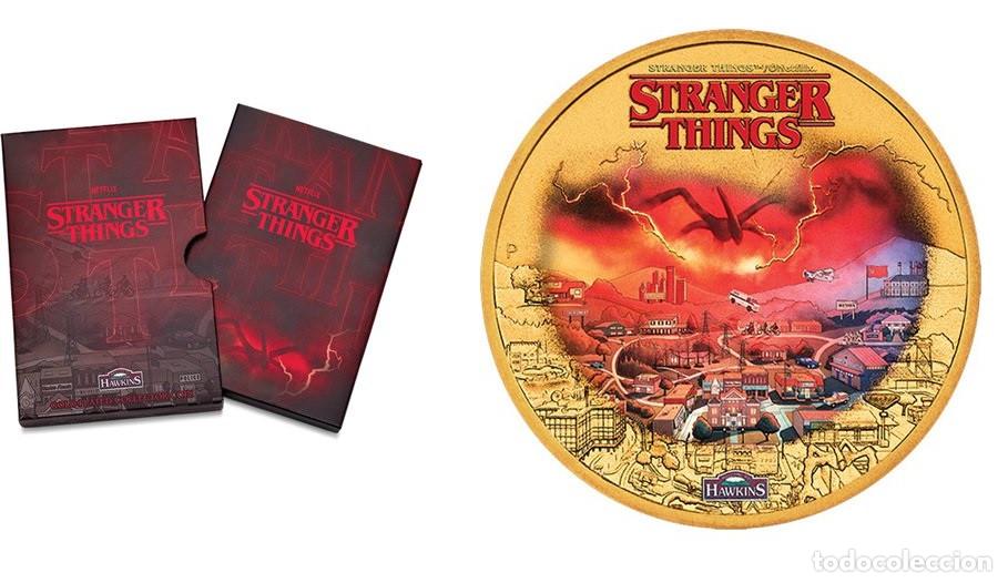 Monedas antiguas de Ocean&iacute;a: 1 dolar color TUVALU 2026 - HAWKINS STRANGER THINGS NETFLIX - cuproniquel