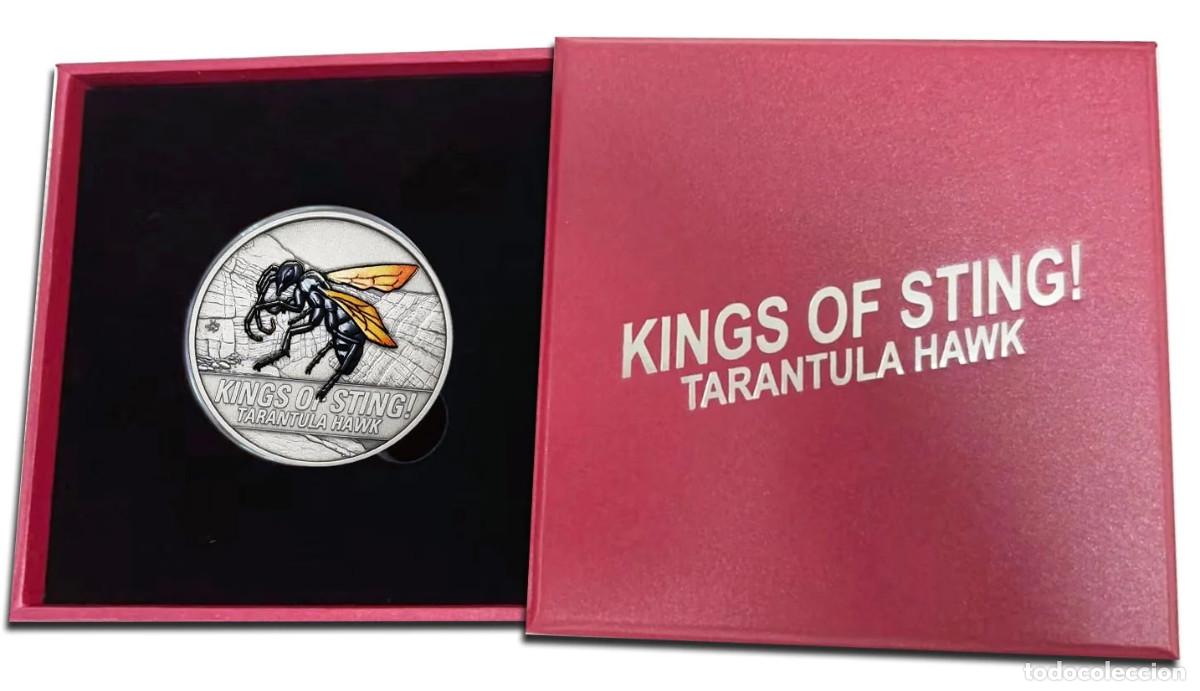 Monedas antiguas de Ocean&iacute;a: Niue 2 dolares 2026 Kings of Sting - Tarantula Hawk 1 oz Silver Coin