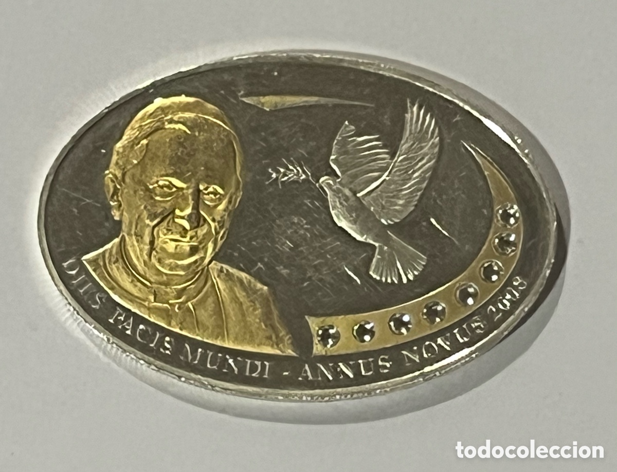 Monedas antiguas de Ocean&iacute;a: MONEDA 5 DOLLARS, ISLAS COOK, 2008 - DIA MUNDIAL DE LA PAZ - PLATA PURA 999 Y BA&Ntilde;O DE ORO