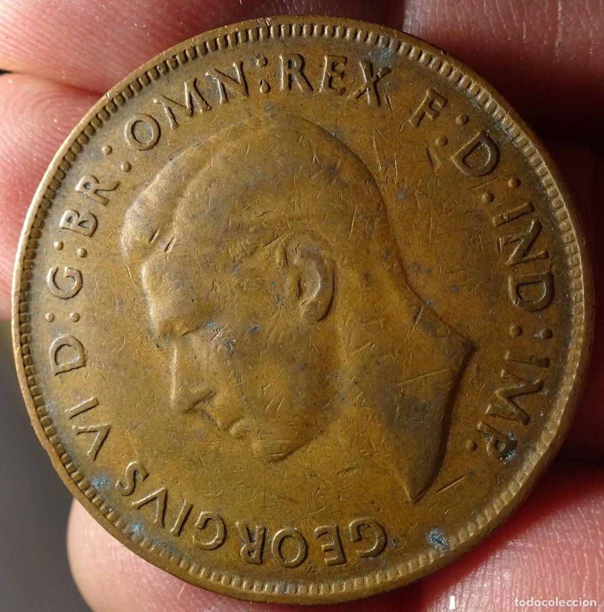 Monedas antiguas de Ocean&iacute;a: ANTIGUA MONEDA AUSTRALIA , 1 PENNY , 1943, VER FOTOS