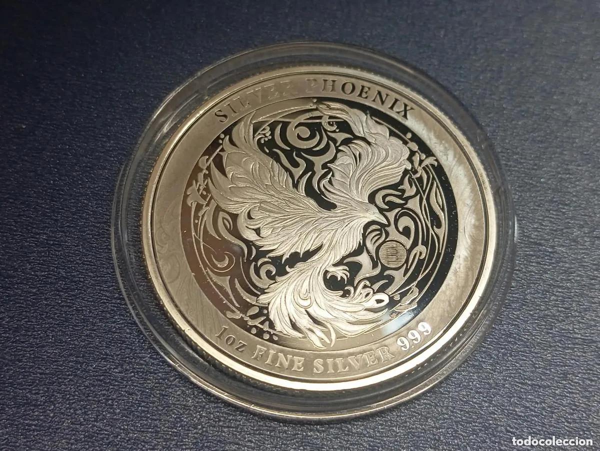 Monedas antiguas de Ocean&iacute;a: 3 Monedas 1 onza de PLATA Silver Phoenix Niue Carlos III 2024.