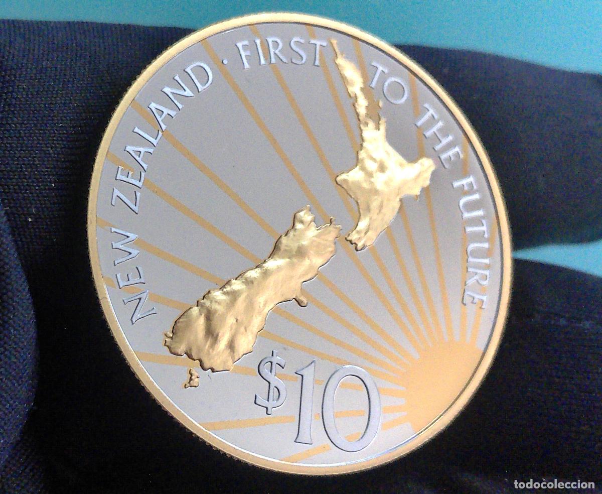 Monedas antiguas de Ocean&iacute;a: Moneda de PLATA Milenio Nueva Zelanda 2000