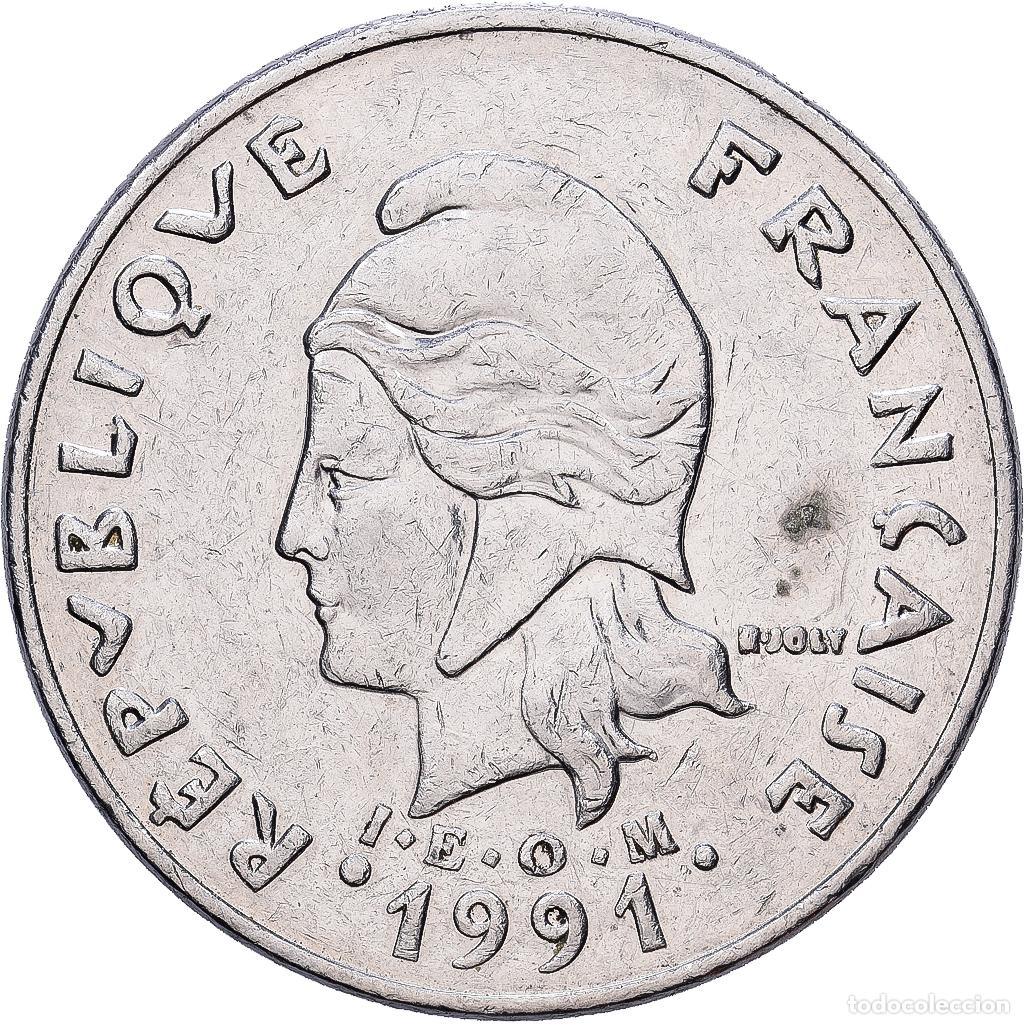 Monedas antiguas de Ocean&iacute;a: [#1552213] Nueva Caledonia, 20 Francs, 1991, Paris, N&iacute;quel, MBC+, KM:12