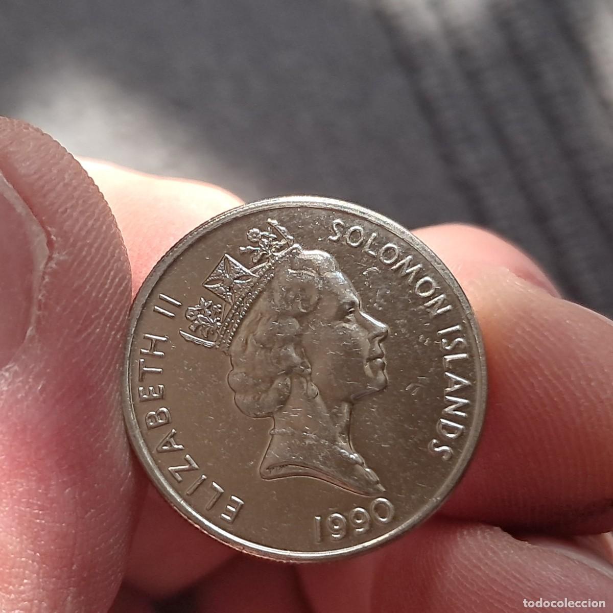 Monedas antiguas de Ocean&iacute;a: MONEDA ISLAS SALOM&Oacute;N 10 CENTS - ELIZABETH II (3r. retrato; magn&eacute;tica) 1990 AU, KM# 27a, N# 20159.