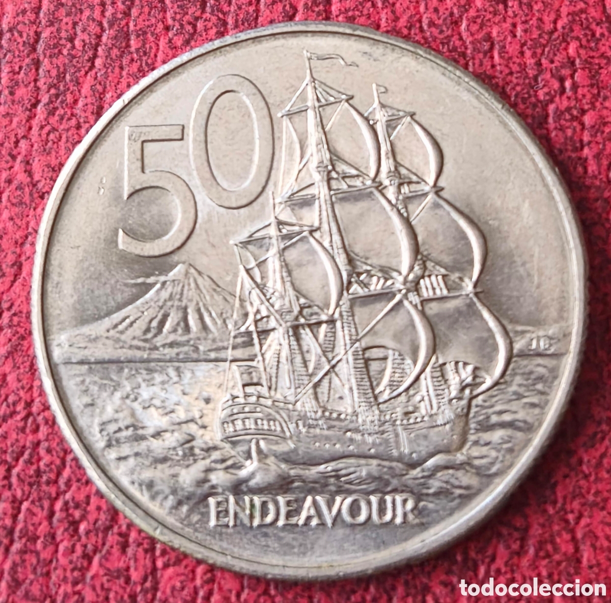 Monedas antiguas de Ocean&iacute;a: Nueva Zelanda. 1980. Endeavour