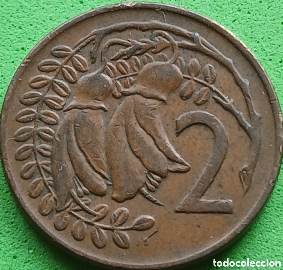 Monedas antiguas de Ocean&iacute;a: Nueva Zelanda 2 cents 1972 km#32