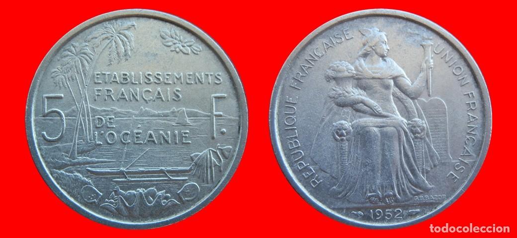 Monedas antiguas de Ocean&iacute;a: 5 CENTAVOS 1952 ETABLISSEMENTS FRANCESA OCEANIA-155815