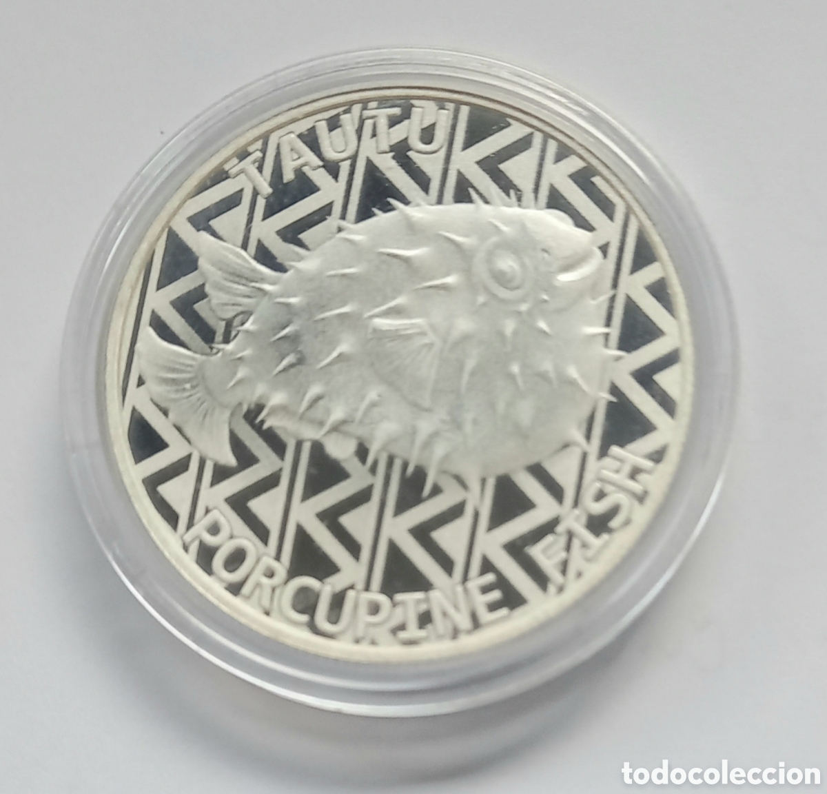 Monedas antiguas de Ocean&iacute;a: TOKELAU PEZ PUERCO ESPIN 2021 ONZA PLATA PURA