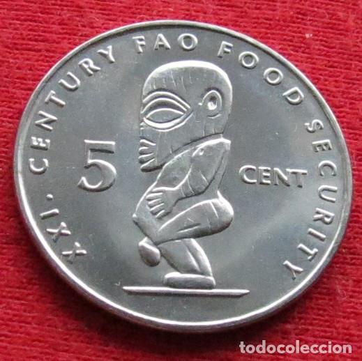Monedas antiguas de Ocean&iacute;a: Cook 5 cents 2000 FAO f.a.o UNC