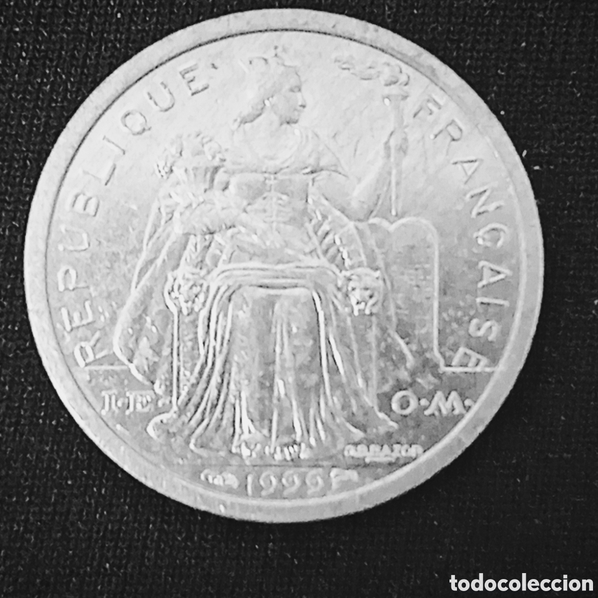 Monedas antiguas de Ocean&iacute;a: Polinesia Francesa 1 franco a&ntilde;o 1999