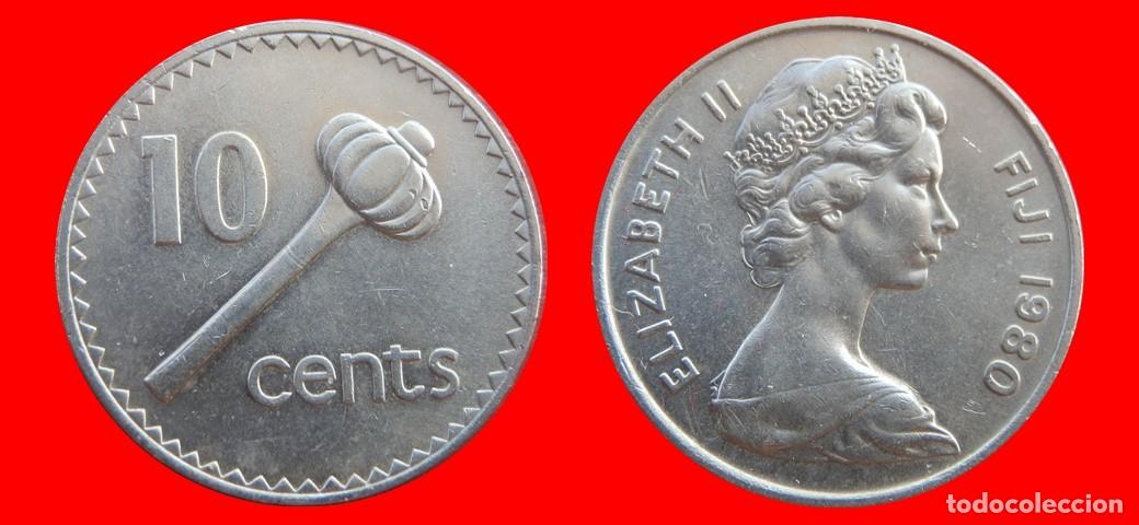 Monedas antiguas de Ocean&iacute;a: 10 CENTAVOS 1980 ISLAS FIJI FIYI-156126
