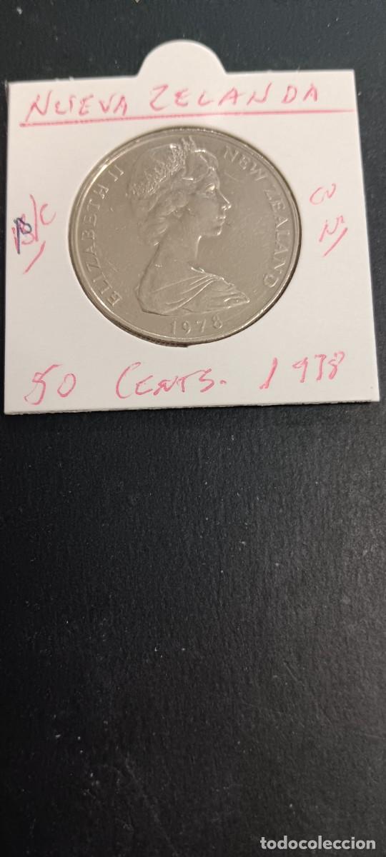 Monedas antiguas de Ocean&iacute;a: NUEVA ZELANDA 50 CENTIMOS BC KM=37.1 (CUPRONIQUEL)