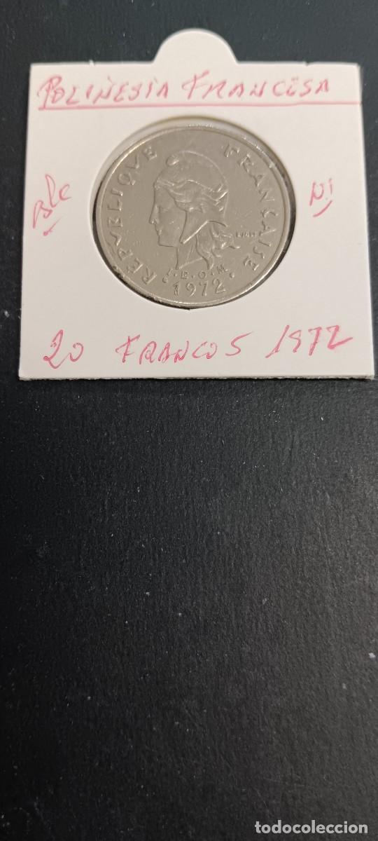 Monedas antiguas de Ocean&iacute;a: POLINESIA FRANCESA 20 FRANCOS 1972 BC KM=9 (NIQUEL)