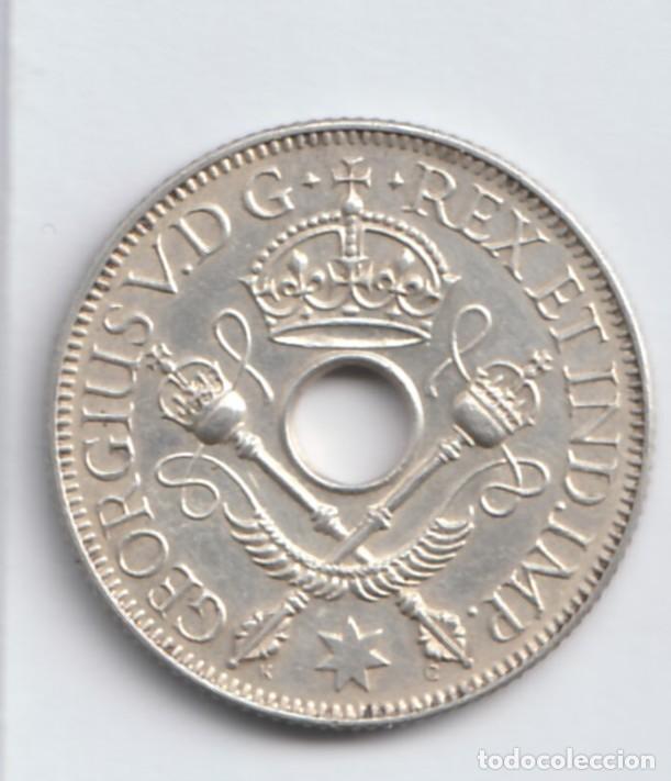 Monedas antiguas de Ocean&iacute;a: New Guinea 1 chel&iacute;n 1935 Plata KM# 5