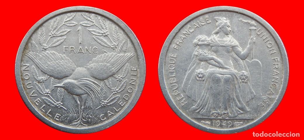 Monedas antiguas de Ocean&iacute;a: 1 FRANCO 1949 NUEVA CALEDONIA-156157