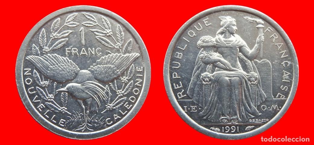 Monedas antiguas de Ocean&iacute;a: 1 FRANCO 1991 NUEVA CALEDONIA-156160