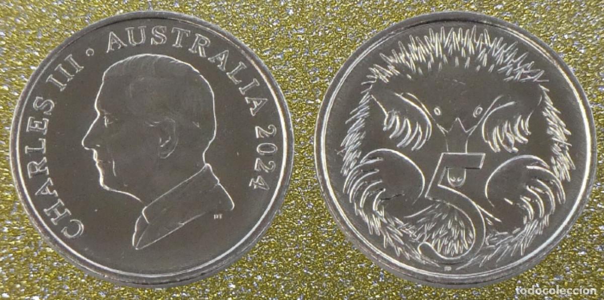 Monedas antiguas de Ocean&iacute;a: Australia 5 C&eacute;ntimos Moneda Conmemorativa 2024 Equidna Sin Circular