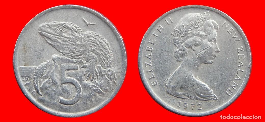 Monedas antiguas de Ocean&iacute;a: 5 CENTAVOS CENTS CENTIMOS 1972 NUEVA ZELANDA-156211