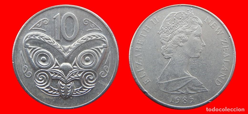 Monedas antiguas de Ocean&iacute;a: 10 CENTAVOS CENTS CENTIMOS 1985 NUEVA ZELANDA-156219