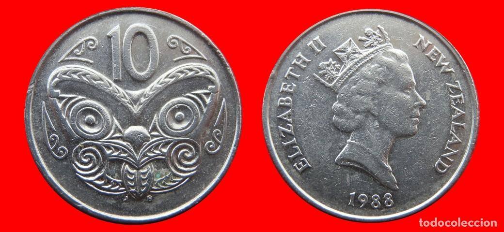 Monedas antiguas de Ocean&iacute;a: 10 CENTAVOS CENTS CENTIMOS 1988 NUEVA ZELANDA-156220