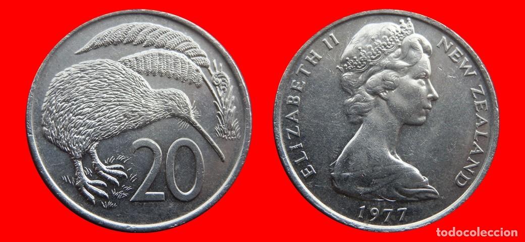 Monnaies anciennes d'Oc&eacute;anie: 20 CENTAVOS CENTS CENTIMOS 1977 NUEVA ZELANDA-156225
