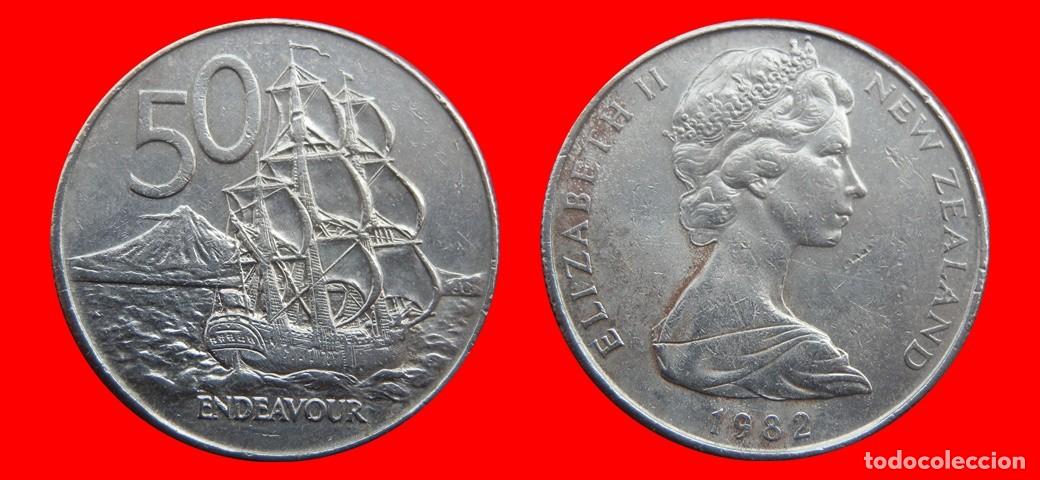 Monedas antiguas de Ocean&iacute;a: 50 CENTAVOS CENTS CENTIMOS 1982 NUEVA ZELANDA-156229
