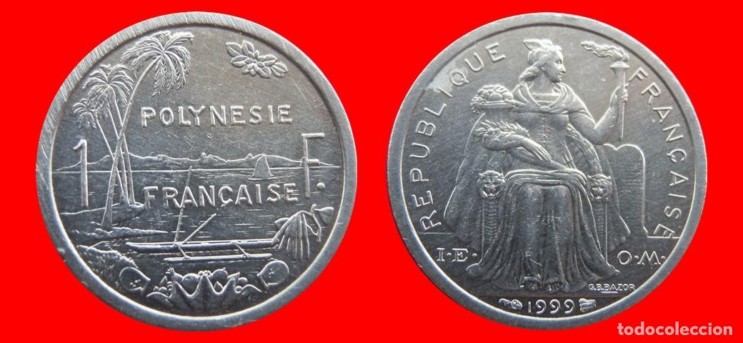 Moedas antigas da Oce&acirc;nia: 1 FRANCO 1999 POLINESIA-156249