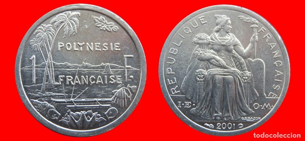 Moedas antigas da Oce&acirc;nia: 1 FRANCO 2001 POLINESIA-156250