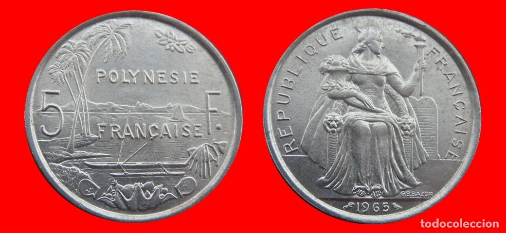 Monedas antiguas de Ocean&iacute;a: 5 FRANCOS 1965 POLINESIA-156254