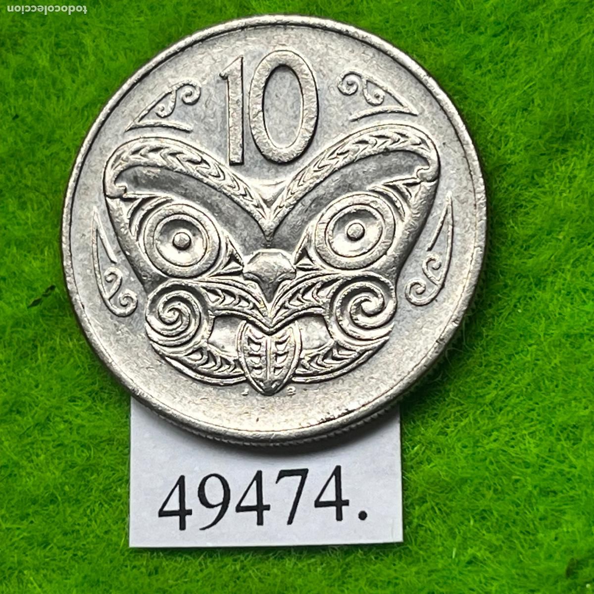 Monedas antiguas de Ocean&iacute;a: Nueva Zelanda 10 peniques 1978
