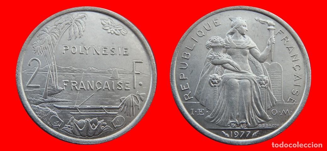 Monedas antiguas de Ocean&iacute;a: 2 FRANCOS 1977 POLINESIA-156327