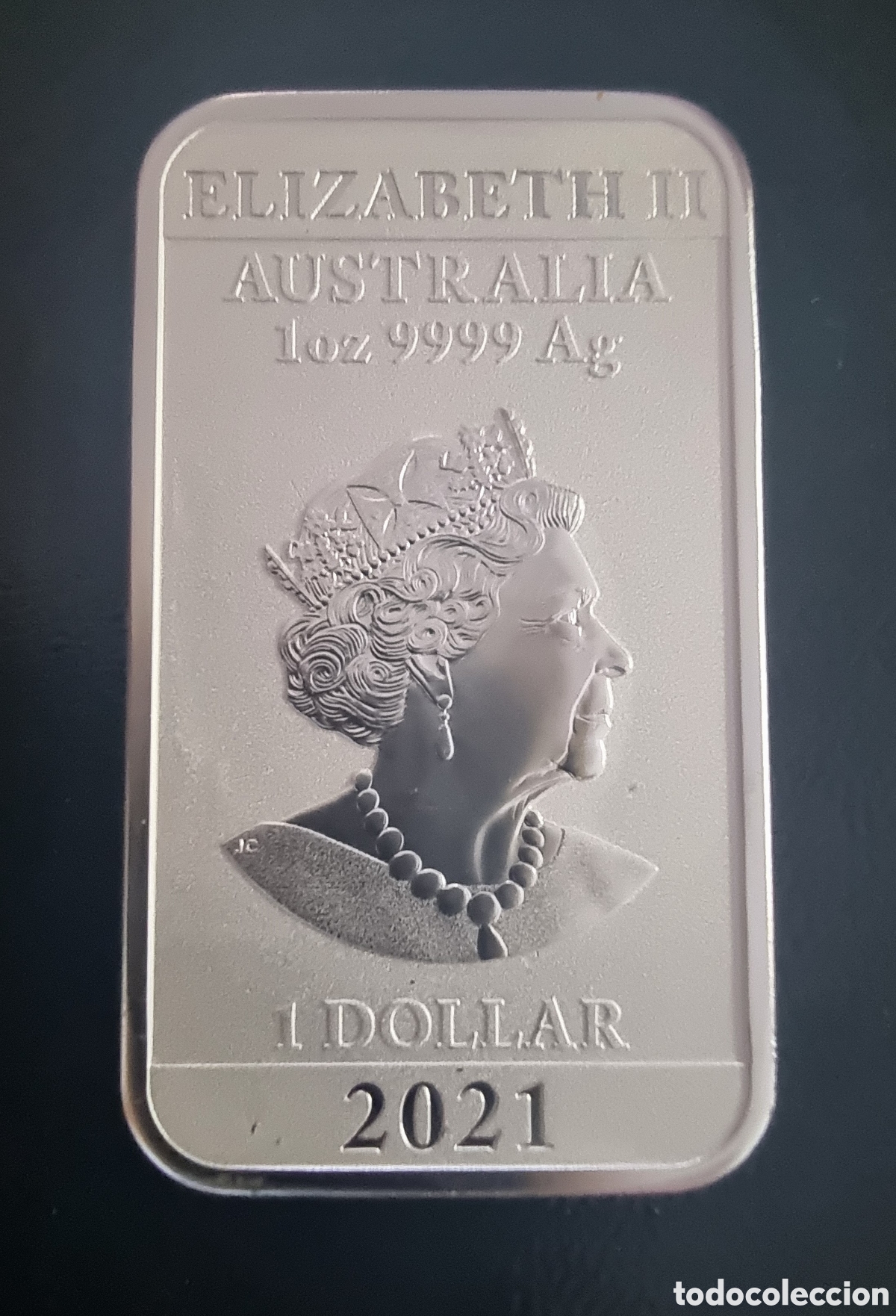 Monedas antiguas de Ocean&iacute;a: DRAGON RECTANGULAR de 2021 de 1 OZ. PLATA 999,9 - Foto 2