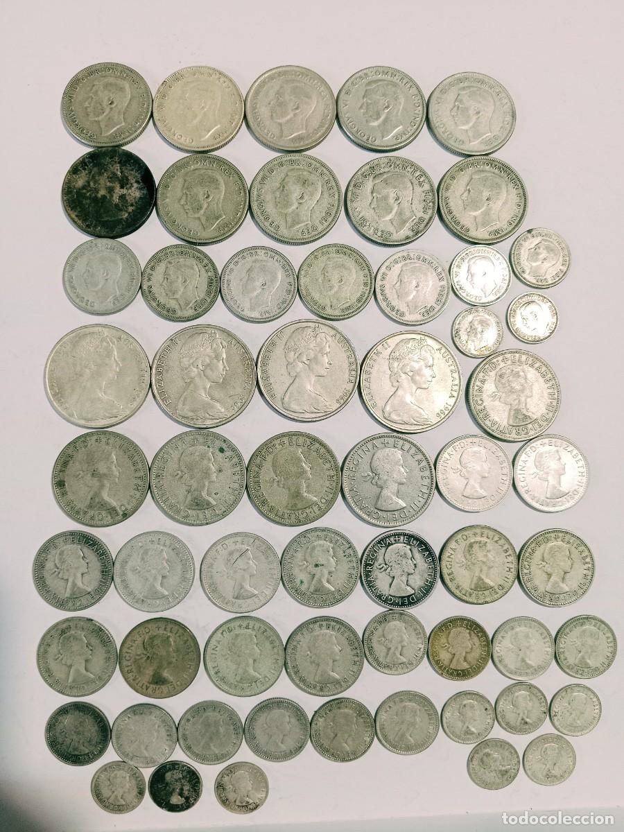Alte M&uuml;nzen aus Ozeanien: AUSTRALIA 59 monedas de Plata