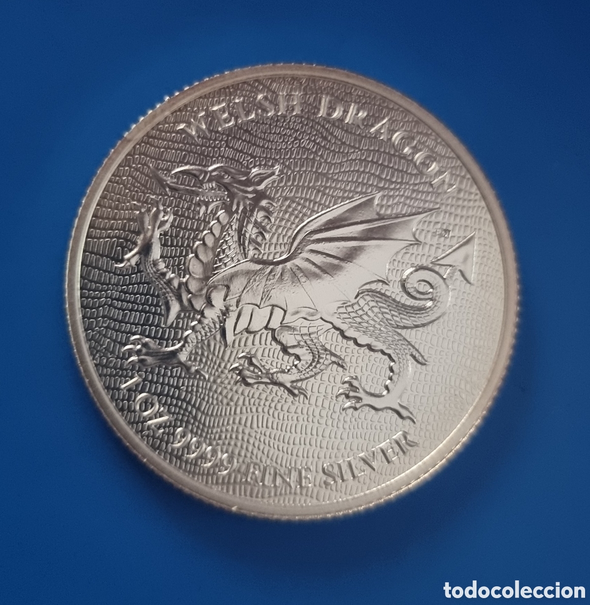 Alte M&uuml;nzen aus Ozeanien: WELSH DRAGON del 2022 de 1 OZ. PLATA 999,9