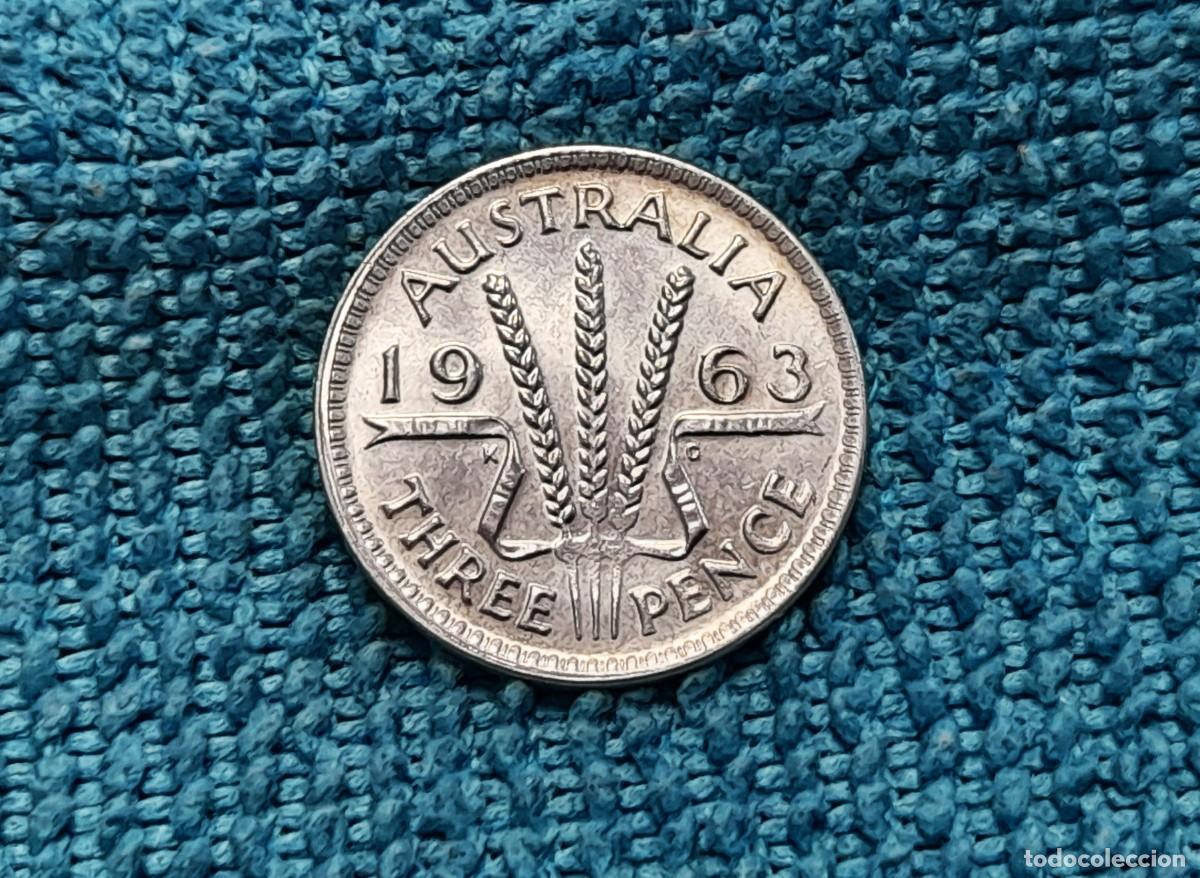 Monedas antiguas de Ocean&iacute;a: Australia, Elizabeth II, 3 Pence 1963