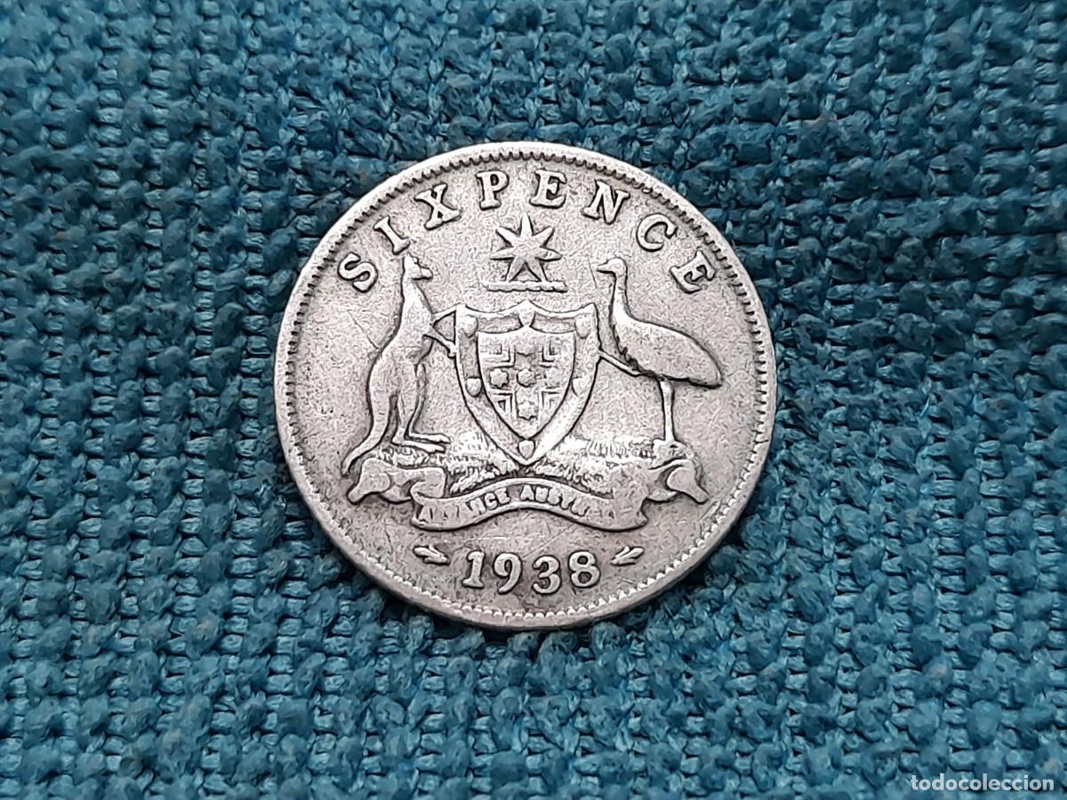 Monete antiche di Oceania: Australia, George VI, 6 Pence 1938