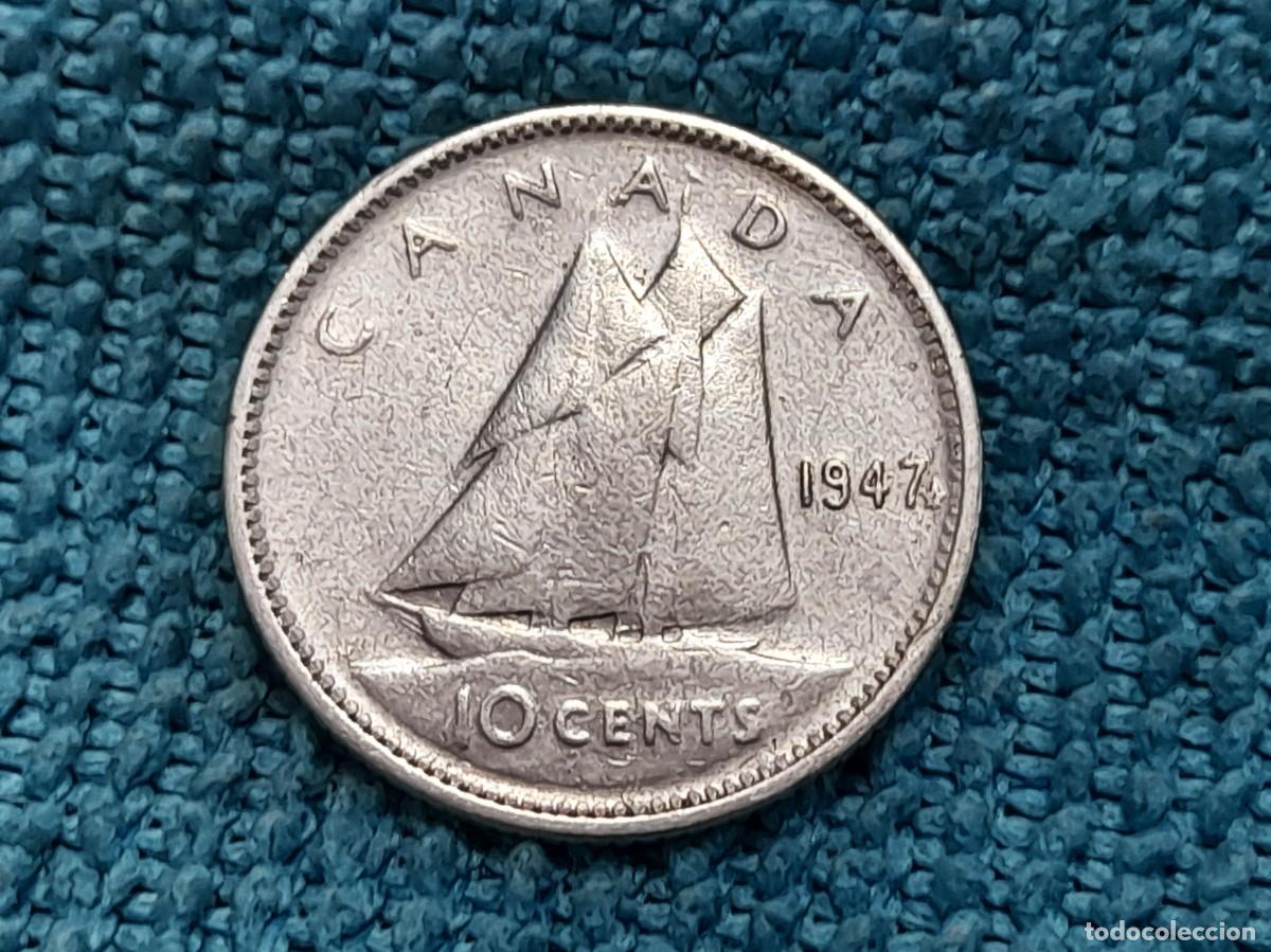 Monete antiche di Oceania: Canada, George VI, 10 Cents 1947