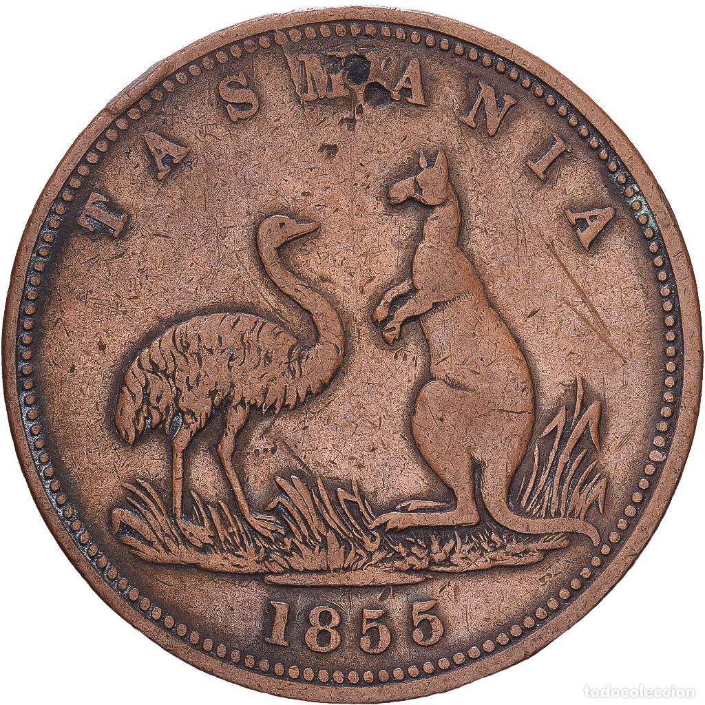 Monnaies anciennes d'Oc&eacute;anie: [#1203479] Australia, Tasmania, Victoria, Penny, 1855, THOMAS WHITE AND SON WESTBURY