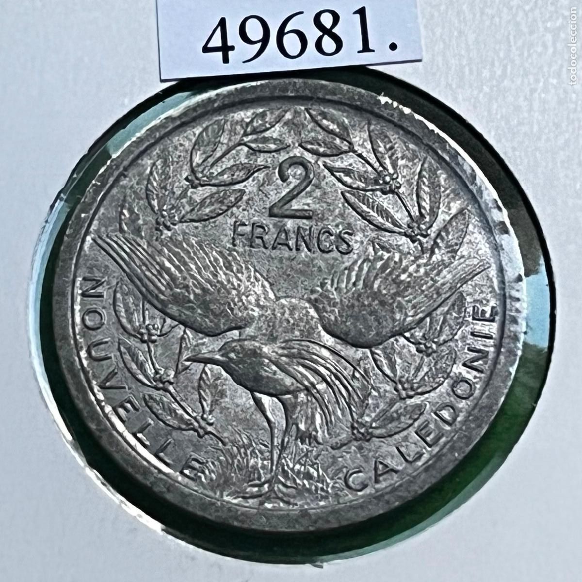 Monedas antiguas de Ocean&iacute;a: Nueva Caledonia 2 francos 1973