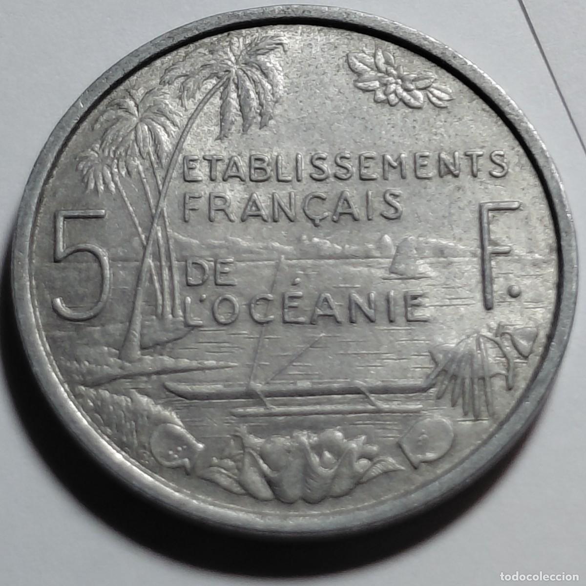 Monedas antiguas de Ocean&iacute;a: OCEANIA - 5 Franc 1952 KM4 - &iexcl;SUPER++ CALIDAD - - RR!