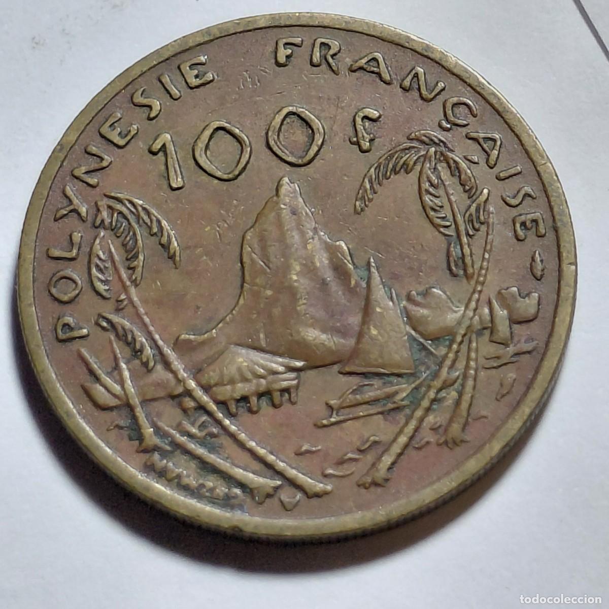 Monedas antiguas de Ocean&iacute;a: POLINESIA - 100 Franc 1988 KM14 - &iexcl;SUPER++ CALIDAD!
