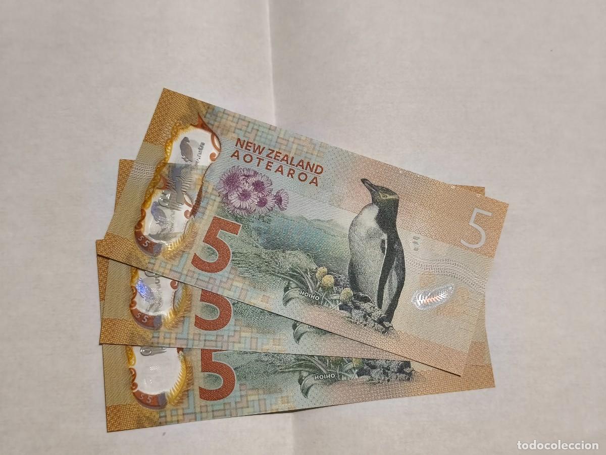Monedas antiguas de Ocean&iacute;a: Nueva Zelanda 5dollars UNC.3&times;consec. - Foto 2