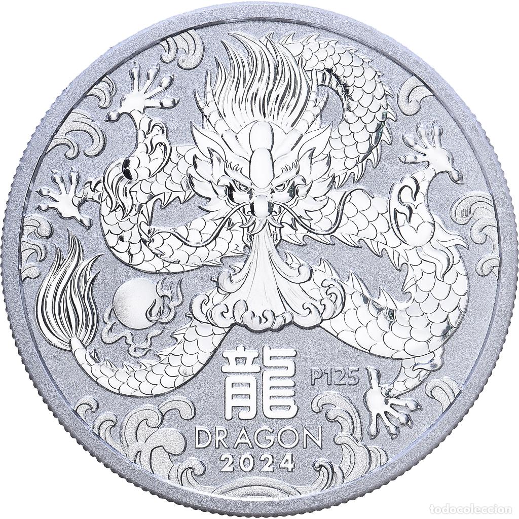 Monedas antiguas de Ocean&iacute;a: [#1547955] Australia, 50 Cents, Year of the Dragon, 2024, Perth, Prueba, Plata, FDC
